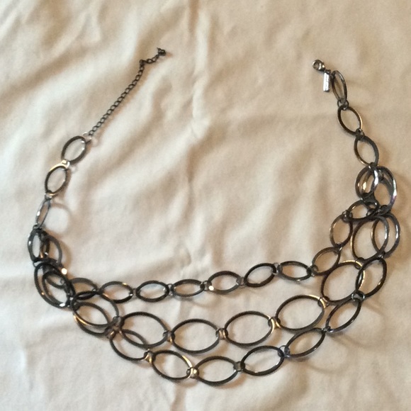 Black chain mail necklace - Picture 2 of 2